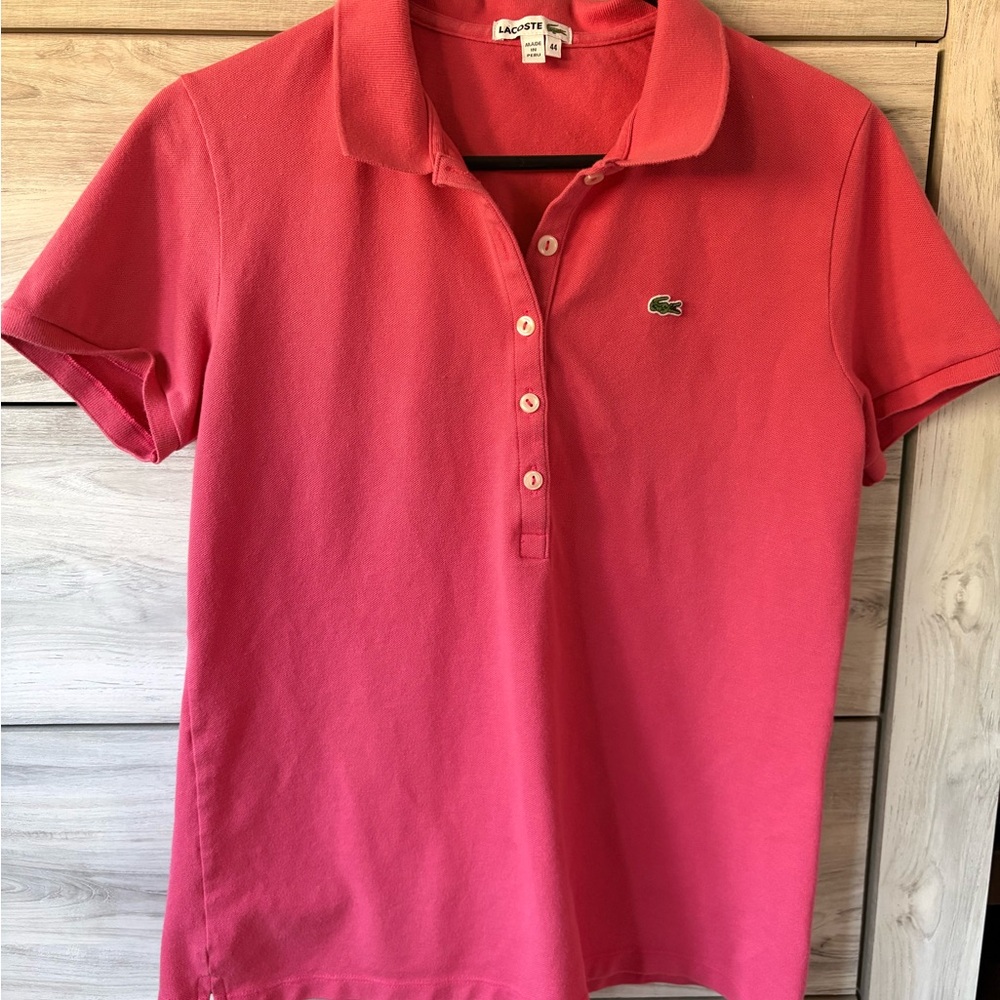 Lacoste Women's pink Button Down Shirt